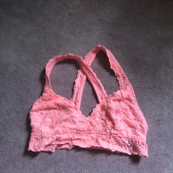 aerie Other - Aerie Neon Coral Criss Cross Back Bralette